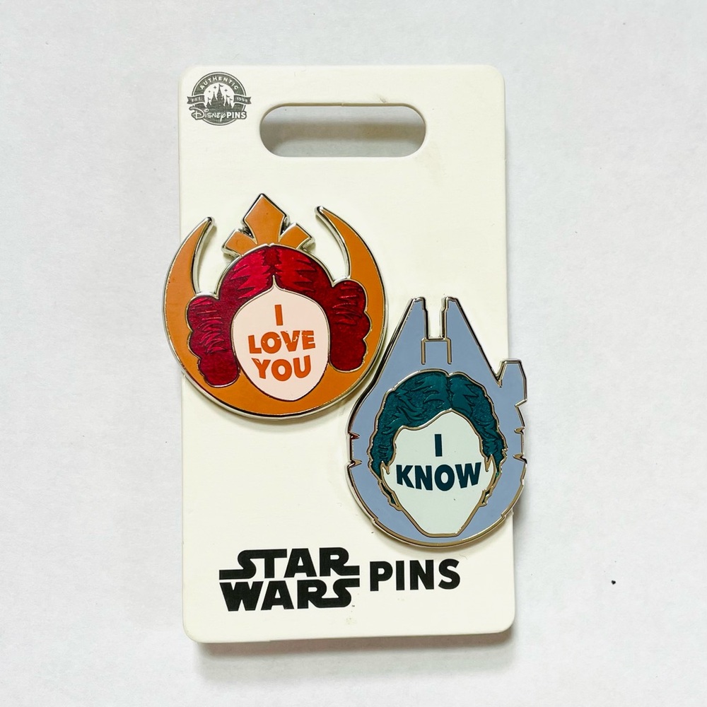 Princess Leia and Han Solo Couples Pin Set